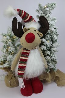 Фигурка новогодняя Merry Christmas L317, 15365 Олень на коротких ножках 45см 1шт