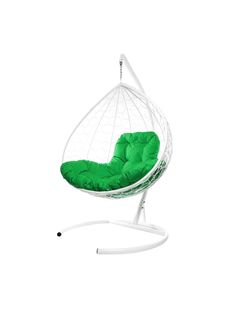 Подвесное кресло белое, Big, ротанг 23071448 зелёная подушка No Brand