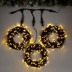 Гирлянда Клип-лайт Luazon Lighting 5167230 3 нити по 20 м свечение тёплое белое