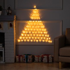 Гирлянда Сеть-ёлка Luazon Lighting 9642116 1x1 м свечение тёплое белое