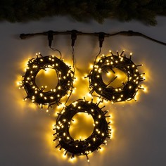 Гирлянда Клип-лайт Luazon Lighting 9642182 3 нити по 20 м свечение тёплое белое мерцание