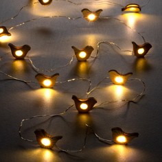 Гирлянда Нить Роса с насадками Птичка Luazon Lighting 9643058 2 м свечение тёплое белое