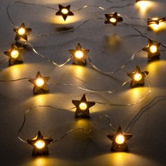 Гирлянда Нить Роса с насадками Звездочка Luazon Lighting 2 м свечение тёплое белое