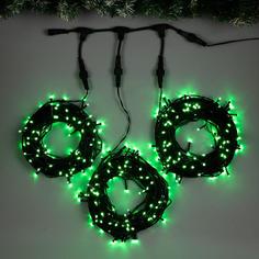 Гирлянда Клип-лайт Luazon Lighting, 3 нити по 20 м, 5167233, свечение зелёное