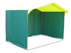 Торговая палатка Митек Домик 2,5х1,9 м, жёлто-зелёная