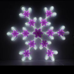 Новогодняя гирлянда - Снежинка с розовым рисунком Merry Christmas 16593-1,60 см белый