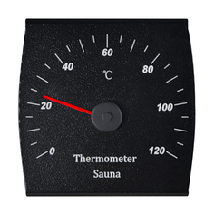 Термометр для бани и сауны R-SAUNA 097BW алюминий, 24092