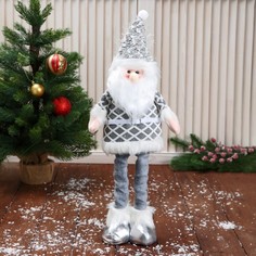 Фигурка новогодняя Зимнее Волшебство Дед Мороз с ремешком 9692548 Белый 22 см