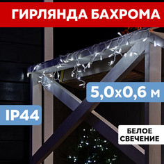Гирлянда светодиодная NEON-NIGHT Айсикл 255-525 5х0,6м белый