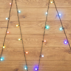 Гирлянда NEON-NIGHT Шарики O18 мм, 5 м, темно-зеленый ПВХ, 30 диодов, RGB 303-540