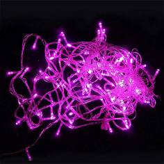 Световая гирлянда уличная LED 9570 розовый 10 м.