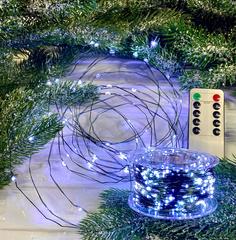 Гирлянда Роса Christmas DS 8-1-cold с пультом 500L 50м холодный белый