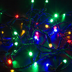 Световая гирлянда Нить NEON-NIGHT 245-408 10м, RGB, свечение с динамикой, черный ПВХ, 230В