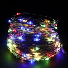 Новогодняя гирлянда Merry Christmas леска 100LED разноцветная роса 10м 16523