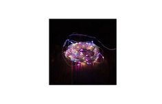Новогодняя гирлянда Merry Christmas леска 30LED роса разноцветная 3м 3хCR2032 7911