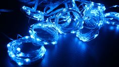 Новогодняя гирлянда Merry Christmas занавес леска 200LED роса синий 3м х 2м 14992