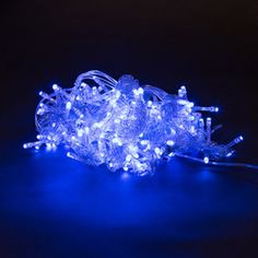 Новогодняя гирлянда Merry Christmas штора 560LED синий прозрачный провод 3мх3м 9279