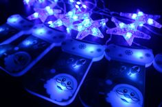 Новогодняя гирлянда Merry Christmas бахрома Сапоги и звёзды 10LED синяя 3м 15087