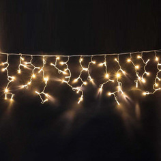 Новогодняя гирлянда Merry Christmas бахрома тёплый белый 3 м 9220