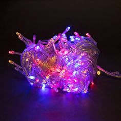 Новогодняя гирлянда Merry Christmas линейная разноцветная прозрачный провод 34м 7306