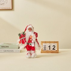 Новогодняя фигурка Peace Tea игрушка под ёлку Дед Мороз 30см