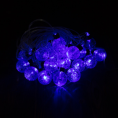 Новогодняя гирлянда Merry Christmas 9351 LED линейная Огненный шар 20L, 5м синяя