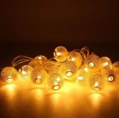Гирлянда светодиодная линейная Merry Christmas 15010, 40 LED, с шарами тепла белая