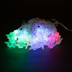 Новогодняя гирлянда Merry Christmas 2458 LED линейная с ёлочками 3,5м разноцветная