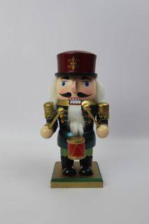 Фигурка новогодняя Merry Christmas деревянная Щелкунчик в синем мундире 9х22см 15187