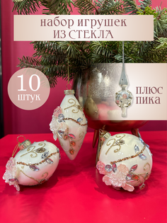 Набор елочных украшений Волшебство на ветках Райский сад (с верхушкой) VNV23/10-65 10шт.