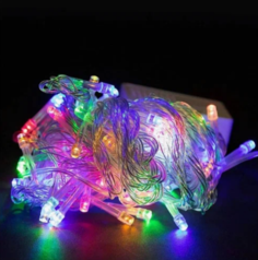 Гирлянда линейная Merry Christmas 9289, 140 LED, разноцветная, прозрачный провод, 9 м