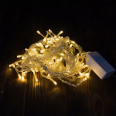 Гирлянда линейная Merry Christmas 9288, 140 LED, тёплая белая, прозрачный провод, 9 м