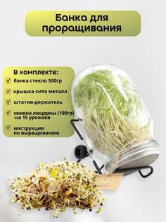 Банка для проращивания с крышкой-сито на штативе Паприка-Корица 300478/1 объем 500мл
