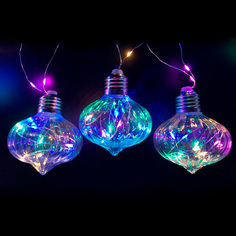 Гирлянда Фонарики SH Lights LDM50M-BO-DB, 10 насадок, 1.35 м, на батарейках, мульти