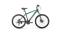 Велосипед горный Forward Hardi 26 2.0 D AL рама 16" зеленый матовый оранжевый