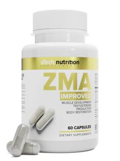 ZMA Предтренировочный комплекс aTech Nutrition бустер тестостерона, 60 капсул