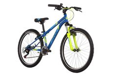 Велосипед NOVATRACK 24" BATTLER сталь 12", синий, 6 скор.TZ500/TS-38/SG-6S, V-brake
