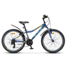 Велосипед Stels Navigator 24 410 V 21-Speed V010 2019 13" темно-синий/желтый