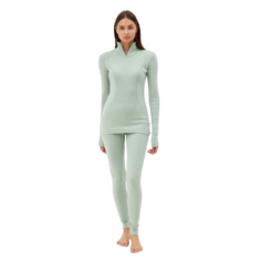 Термобельё женское (лонгслив, лосины) Minaku, размер 54, цвет изумруд