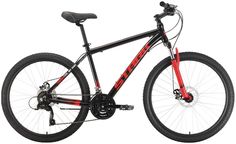 Велосипед Stark Indy 26.1 D Microshift 2022 20" черный/красный