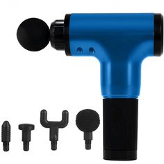 Массажный пистолет Fascial Gun HL-320 Blue red silver black массажер для тела Bodom