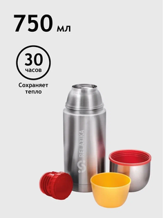 Термос Relaxika 102 0,75 л, 2 чашки, стальной