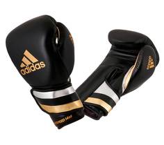 Перчатки боксерские AdiSpeed черно-золото-серебристые (вес 12 унций) Adidas