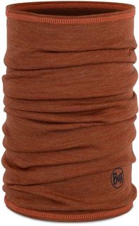 Тонкий шерстяной шарф-труба детский Buff Merino Lightweight Solid Cinnamon