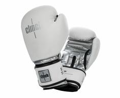Перчатки боксерские Clinch Fight 2.0 бело-серебристые (вес 10 унций)