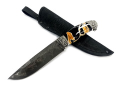 Нож Ворсма Пума 2, ламинированная дамасская сталь, акрил композит