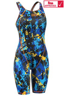 Женский стартовый костюм с открытой спиной Revolution X8 S синий Mad Wave