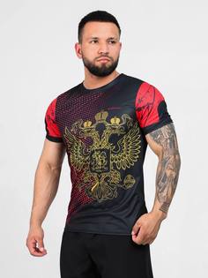 Футболка спортивная мужская BARRACUDA BLACK RED RUSSIA GRAPPLING XS