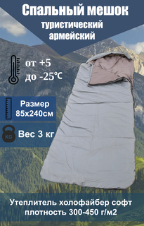 Спальный мешок BeTrip 085 зимний до -20°C, 85х240 см