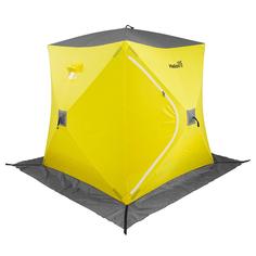Зимняя палатка для рыбалки Helios Куб желтая, 1,5х1,5х1,7 м.